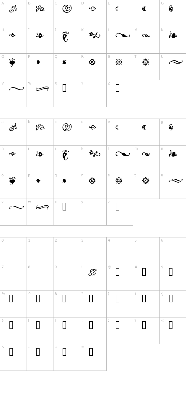 atlantixornamentsssi character map