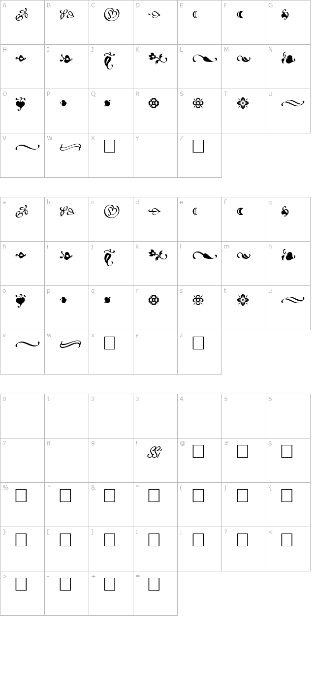 atlantixornamentsssk-regular character map