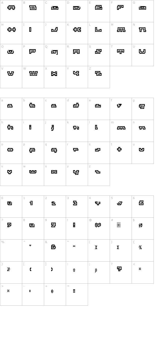 AtomicOutline character map