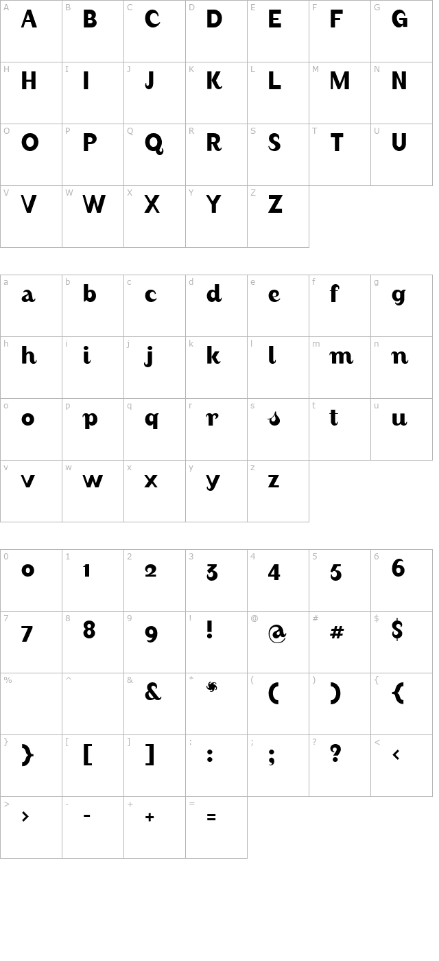 august-mediumalternate character map