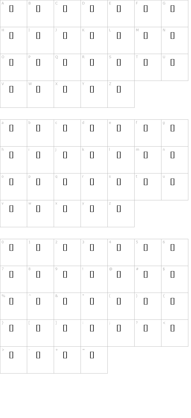 auldtown-script character map