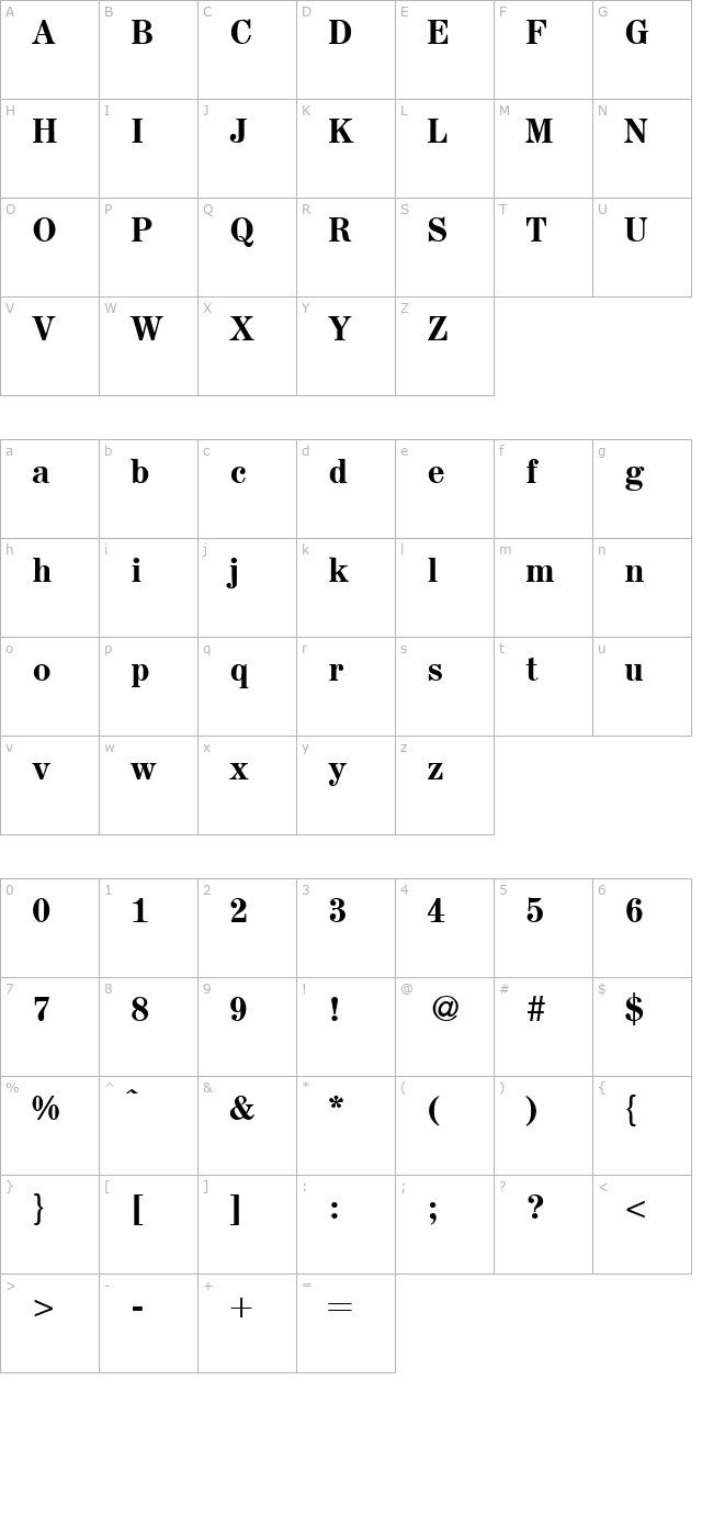 AureliusSerifMedium-Regular character map