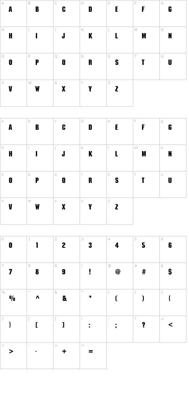 Automaton Caps Light SSi Light character map