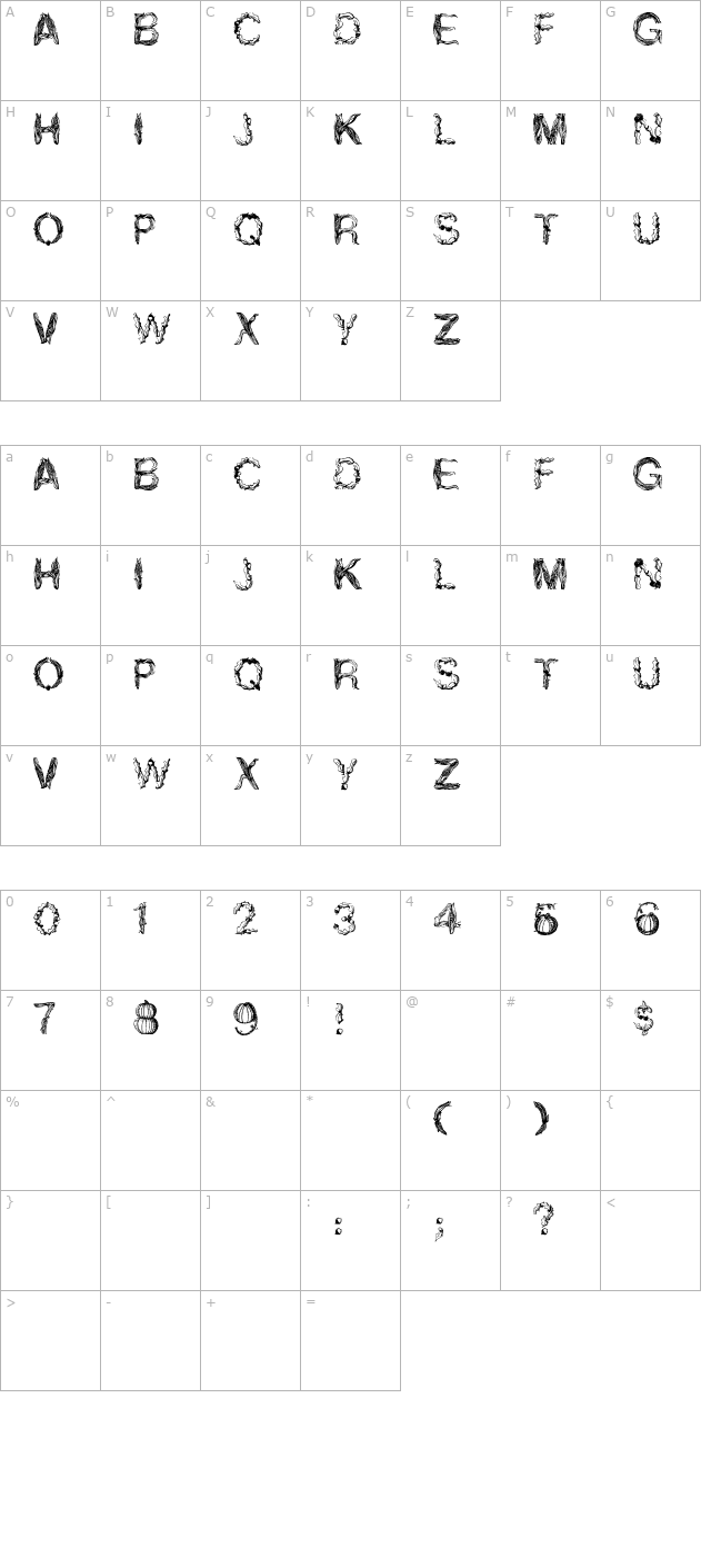 autumn-gifts character map