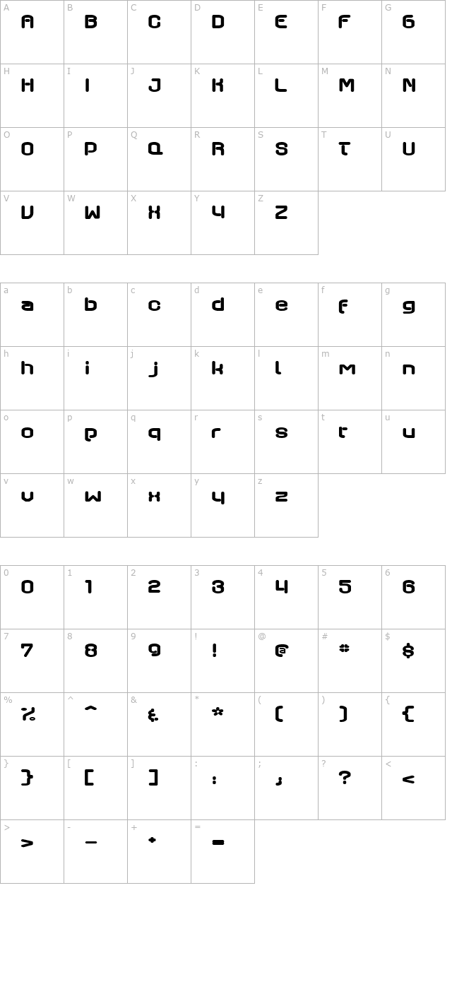 axaxax character map