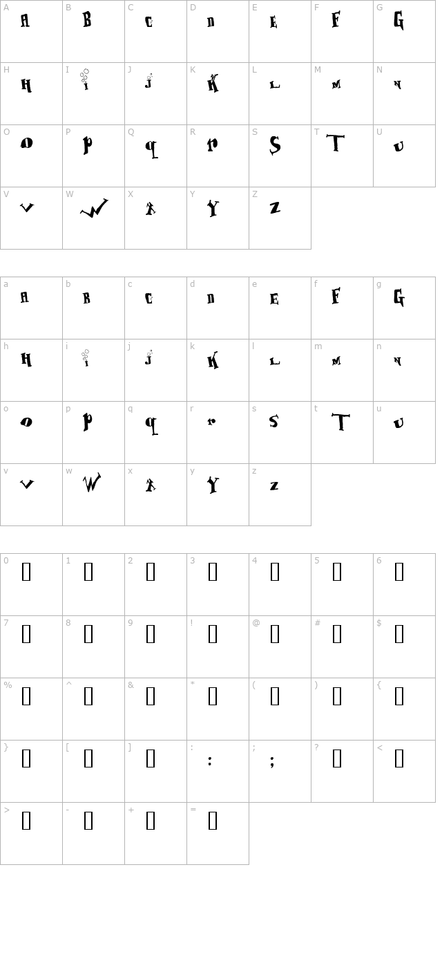 BabOonjaZzbaSsoOn character map