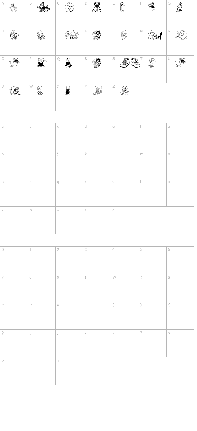 Baby CSP character map