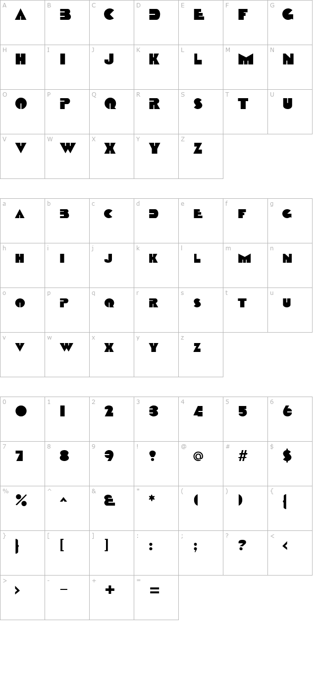 baby-teeth character map