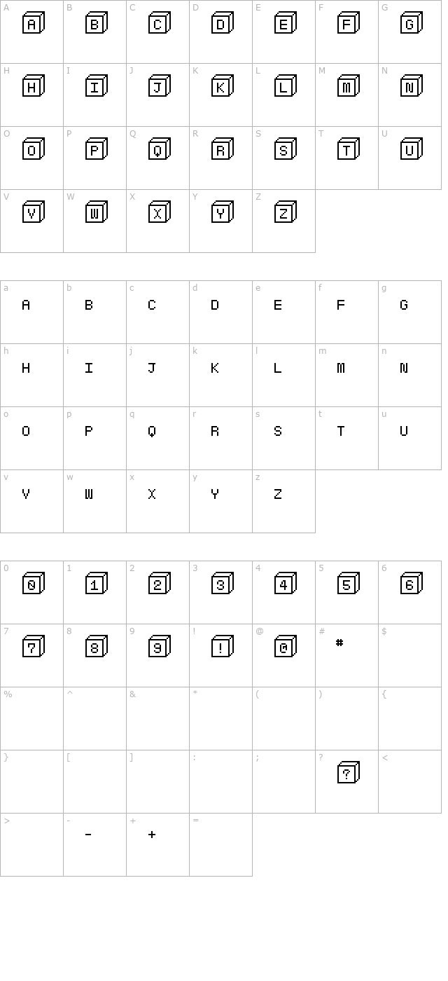 babyblocks character map