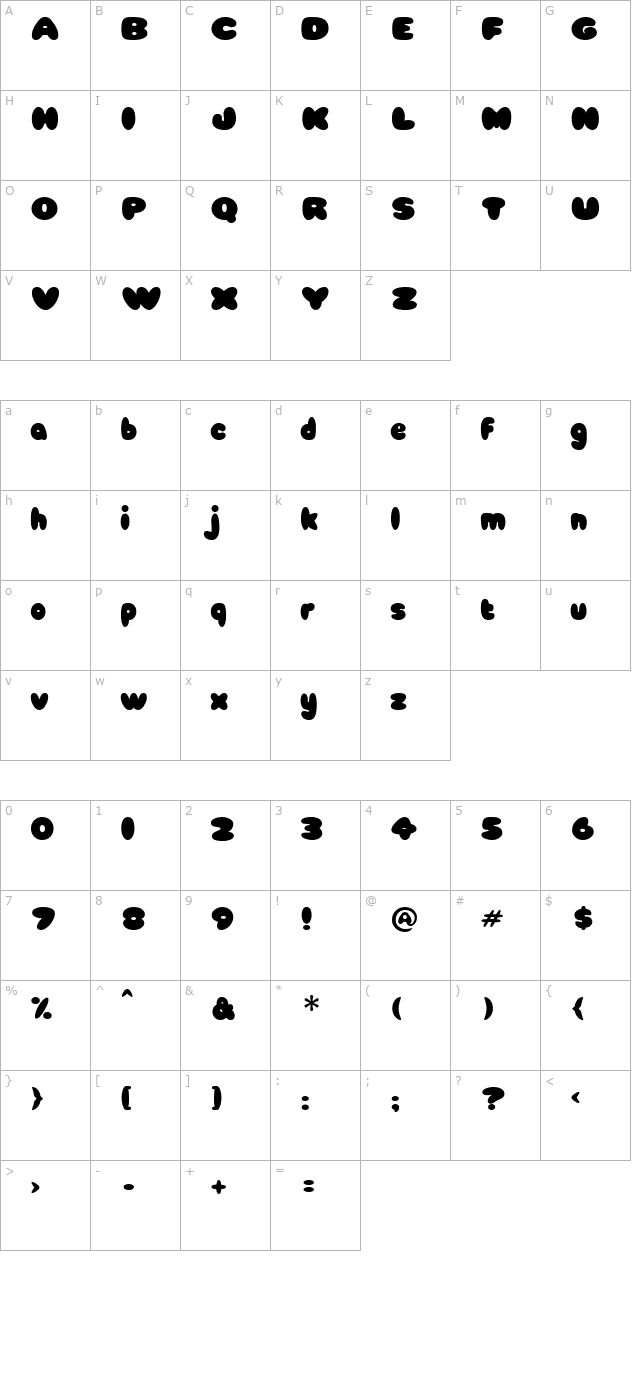 babycakes character map