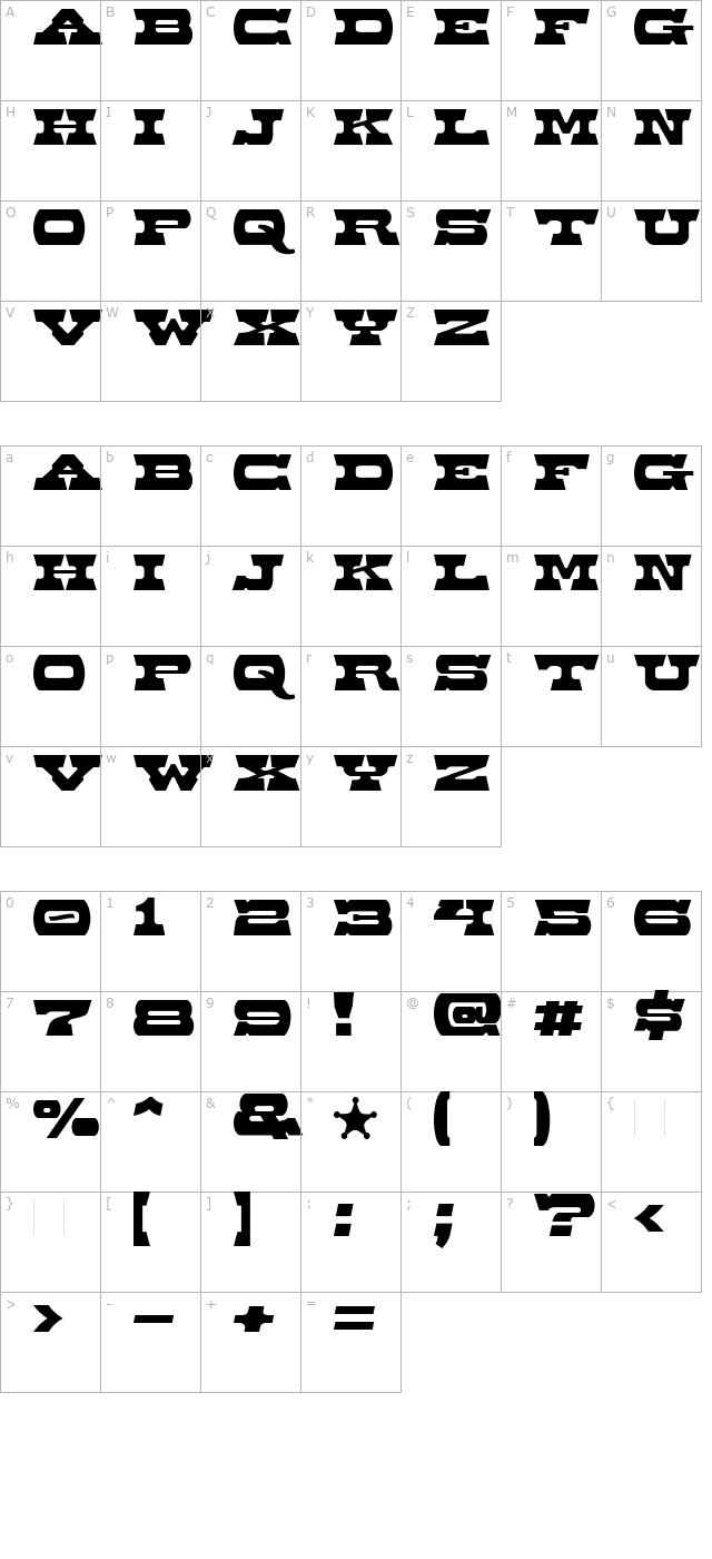 baccer character map