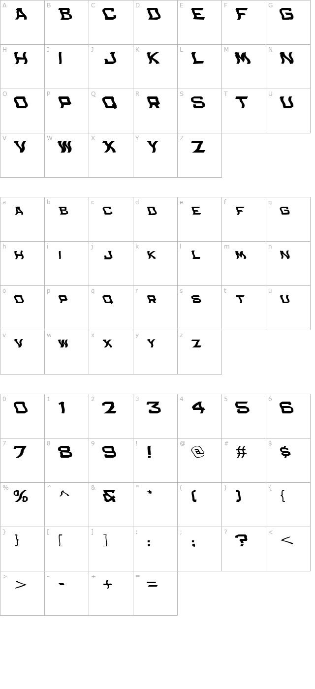 bachelor-pad-wiggle-jl character map