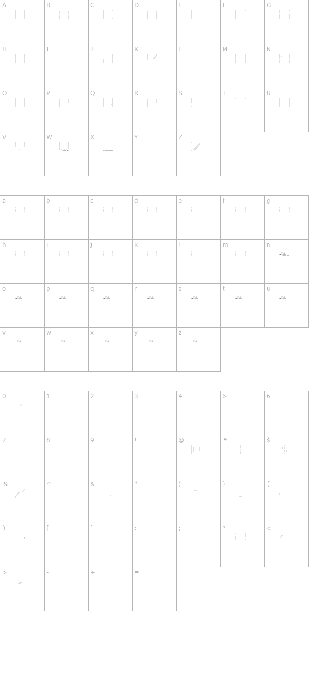 back-to-heavy-coat-fat-ground-line-sh-regular character map