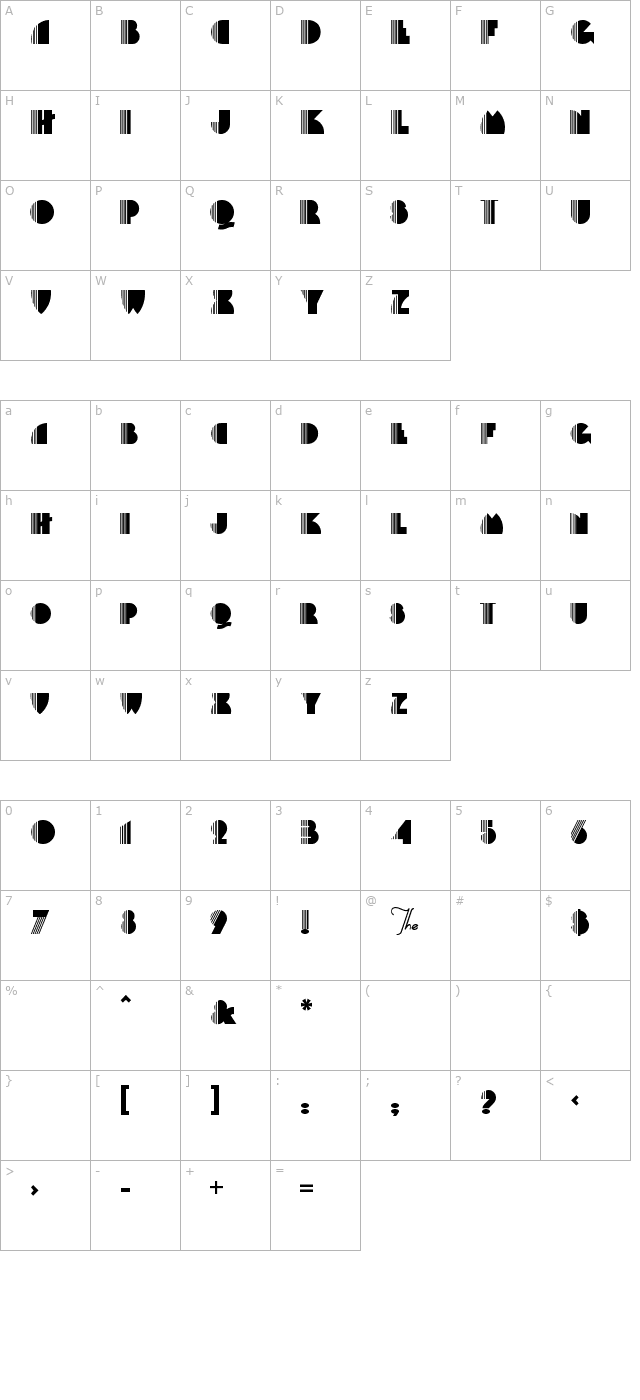 Backstage-PassA character map