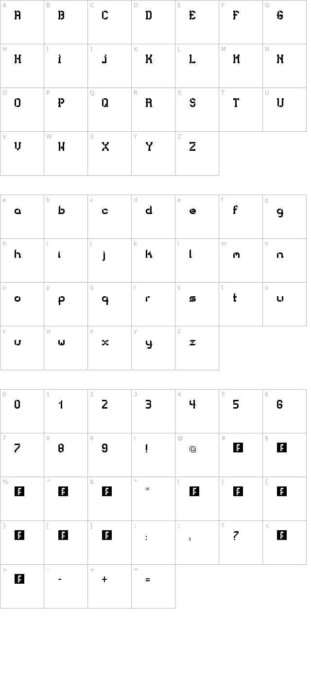 bad-bold-college character map