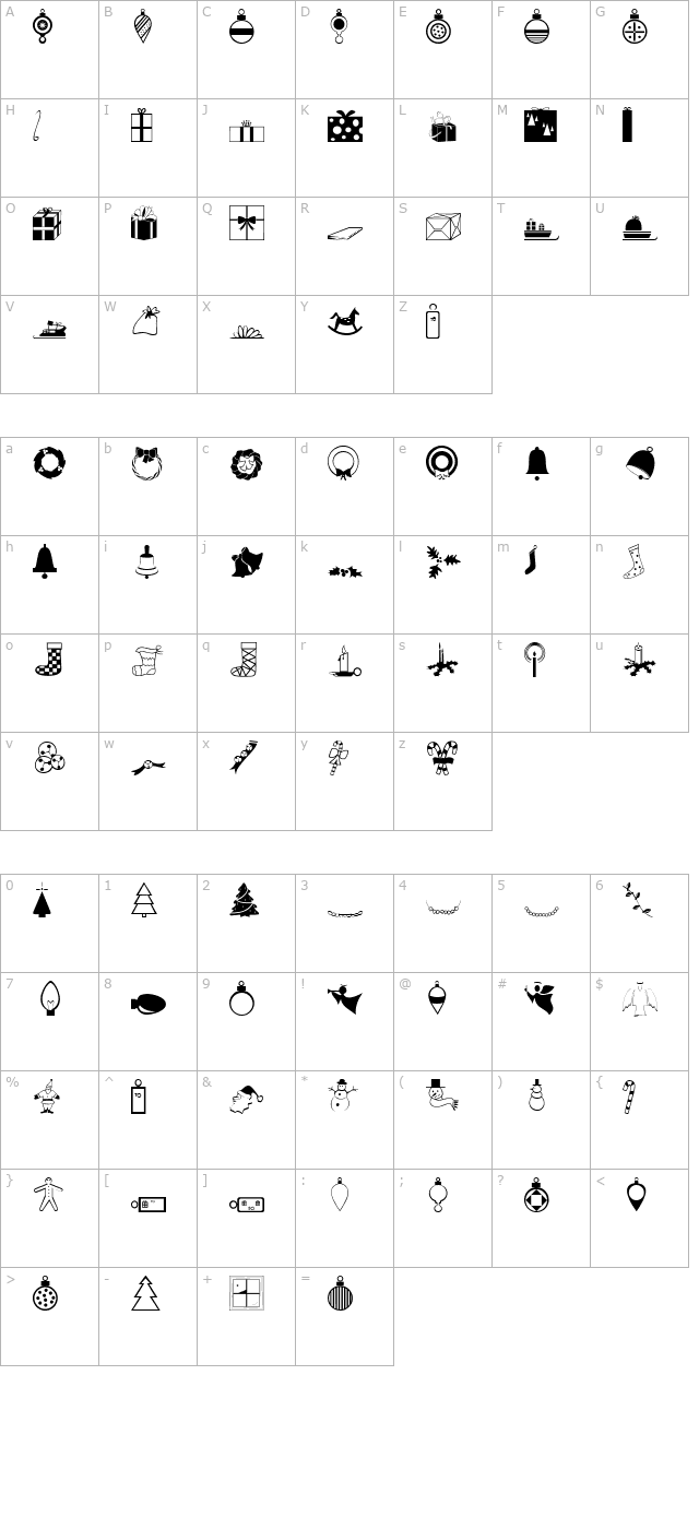 baikalfont-regular character map