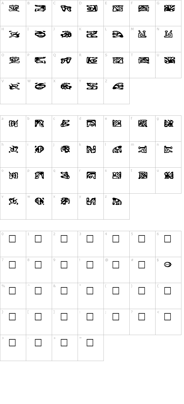 Bajoran Ideogram - ST canon based character map