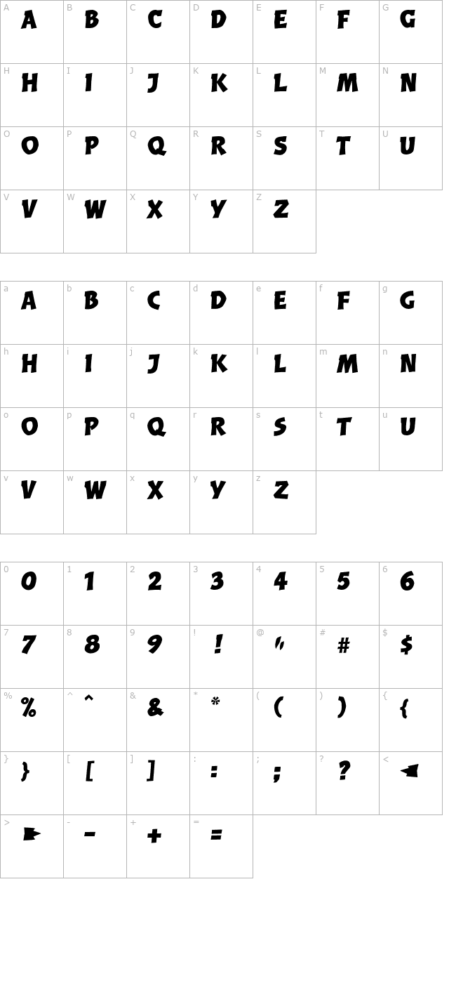 balder-ll character map