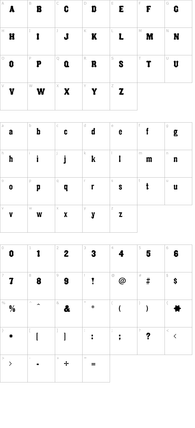 balderdash-regular character map