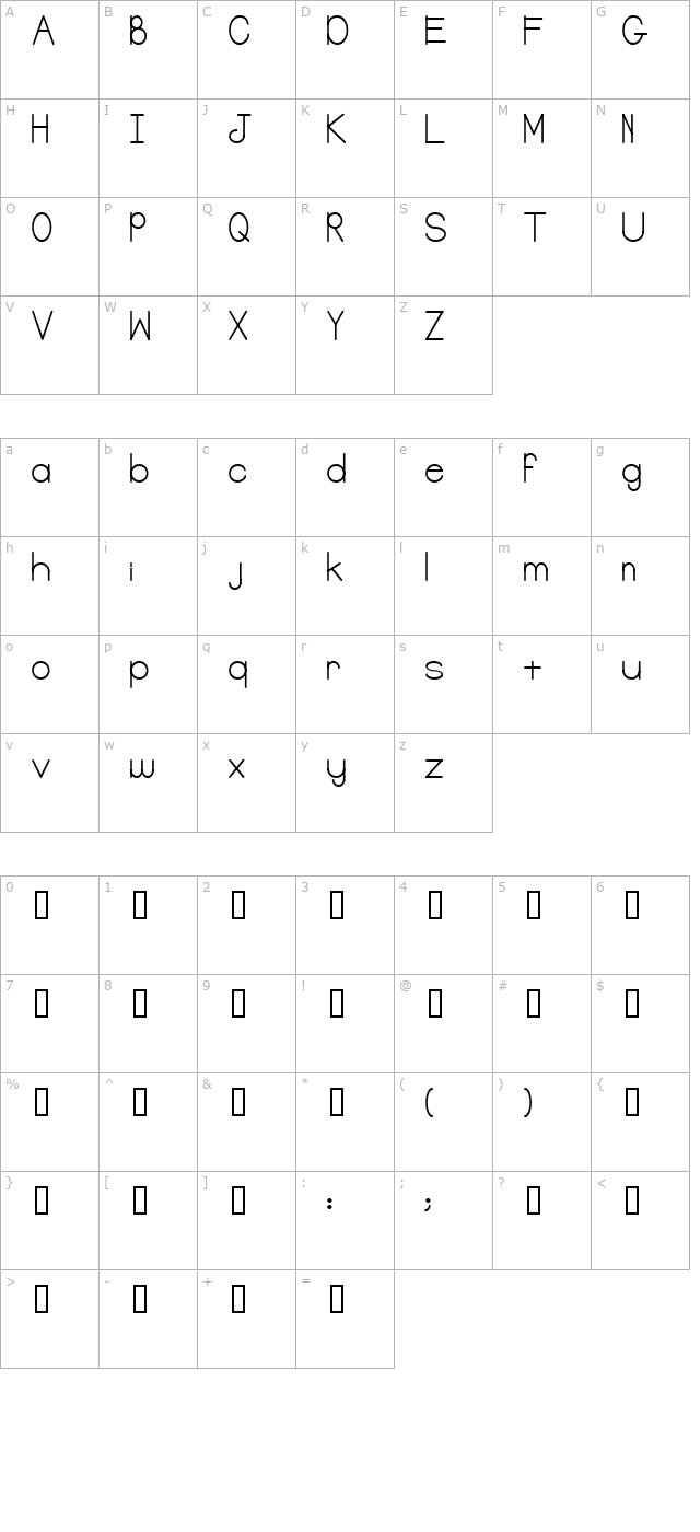 Balker character map