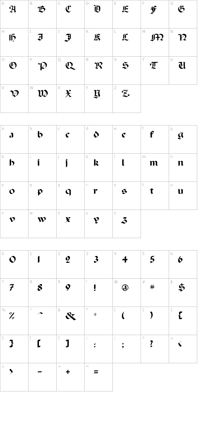 Ballista Display Script SSi character map