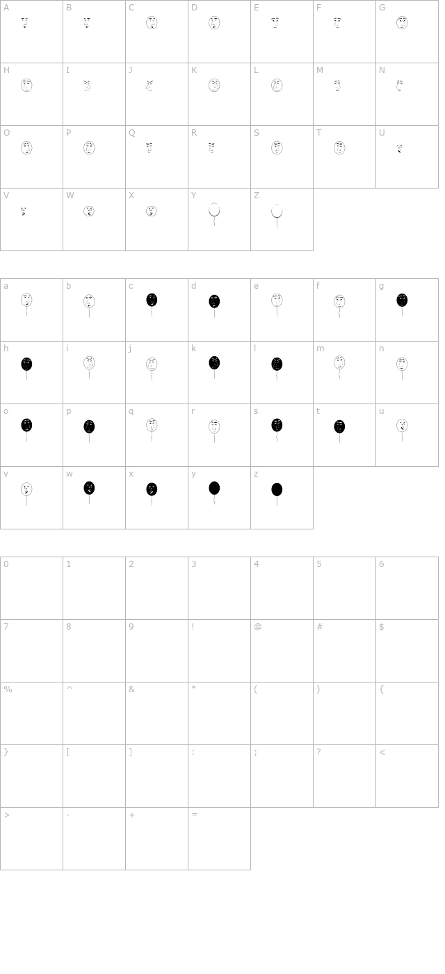 balloon man character map