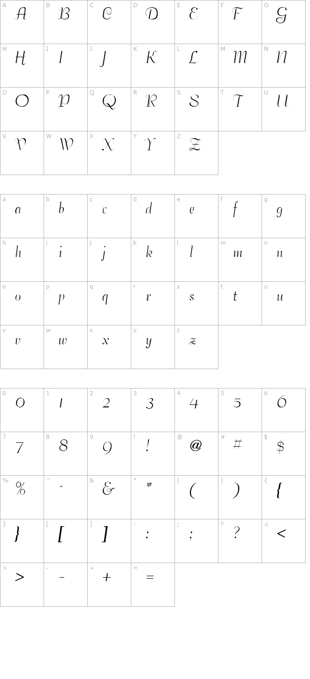 ballroom-tango character map