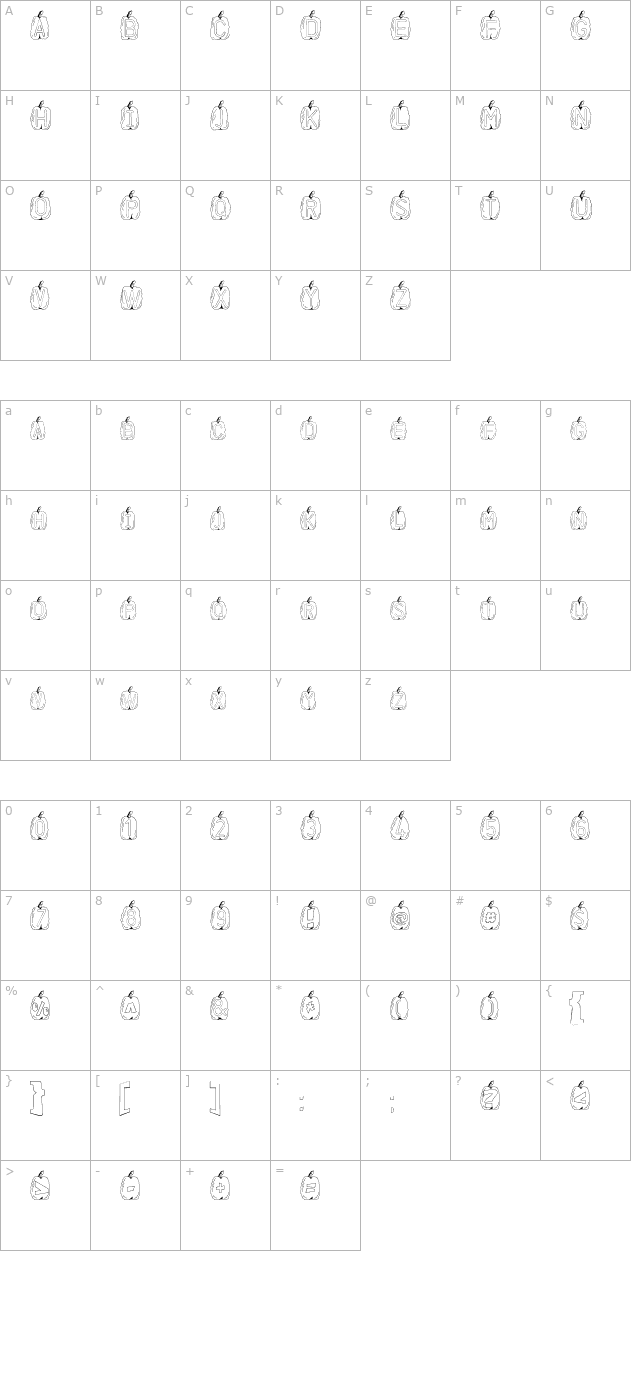 balls-font character map