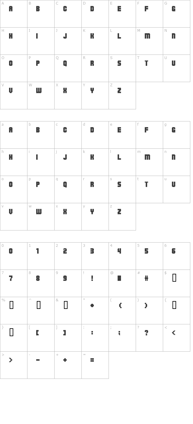 balls-on-the-rampage character map