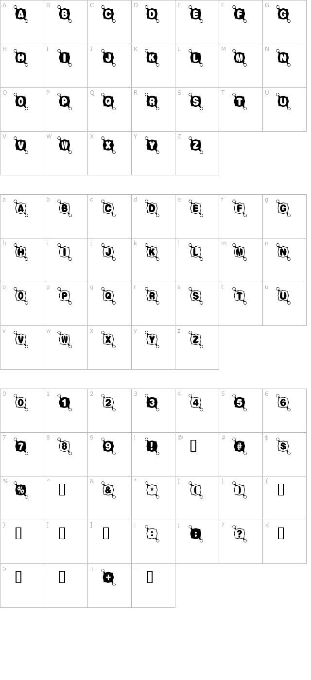 balltack character map