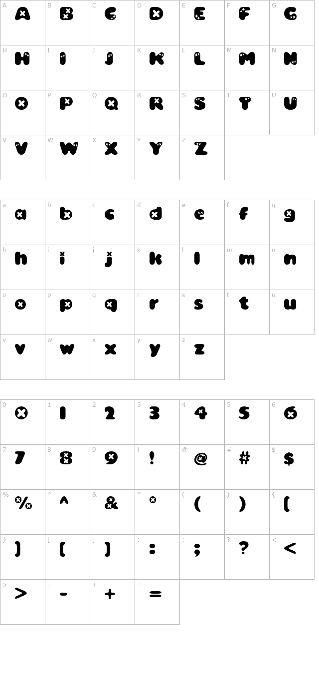 bambino character map