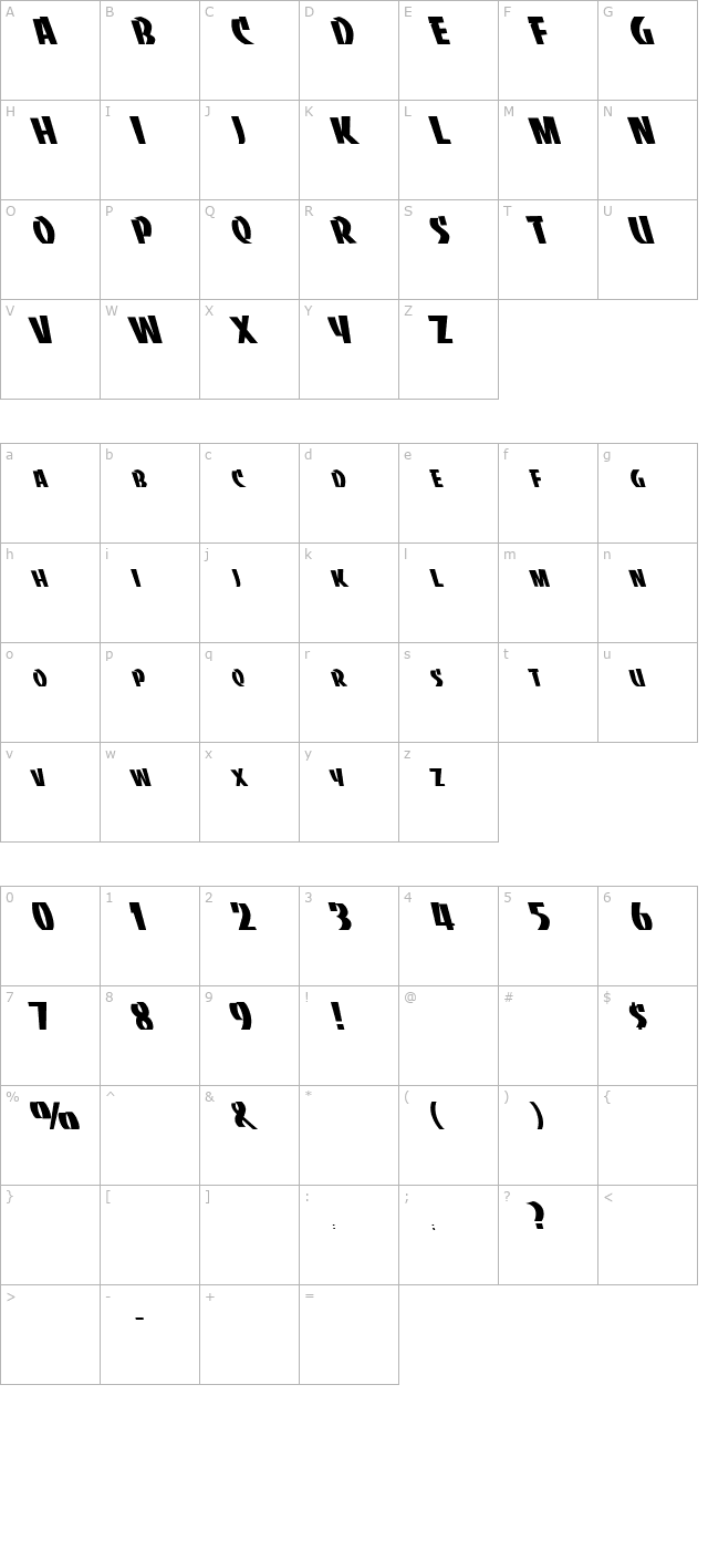 banco-extreme-lefty character map