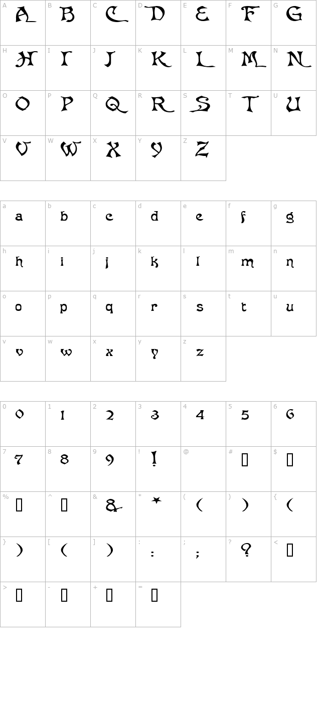 baphometextended character map