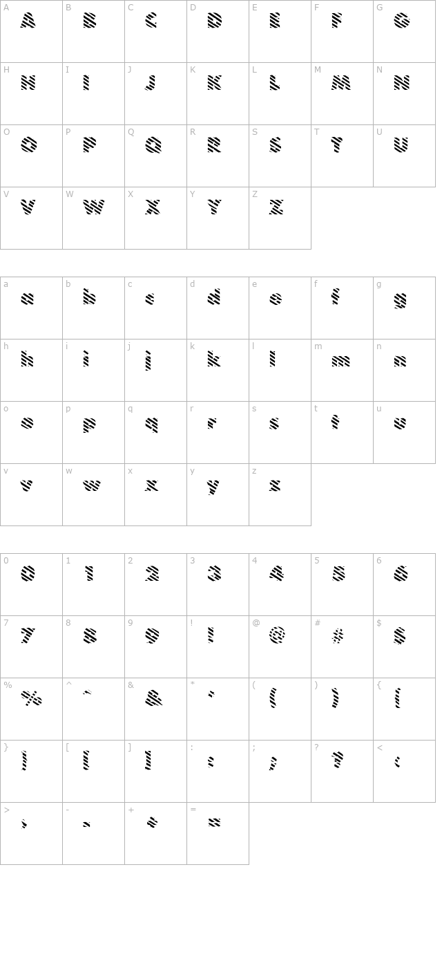 barberpole-regular character map