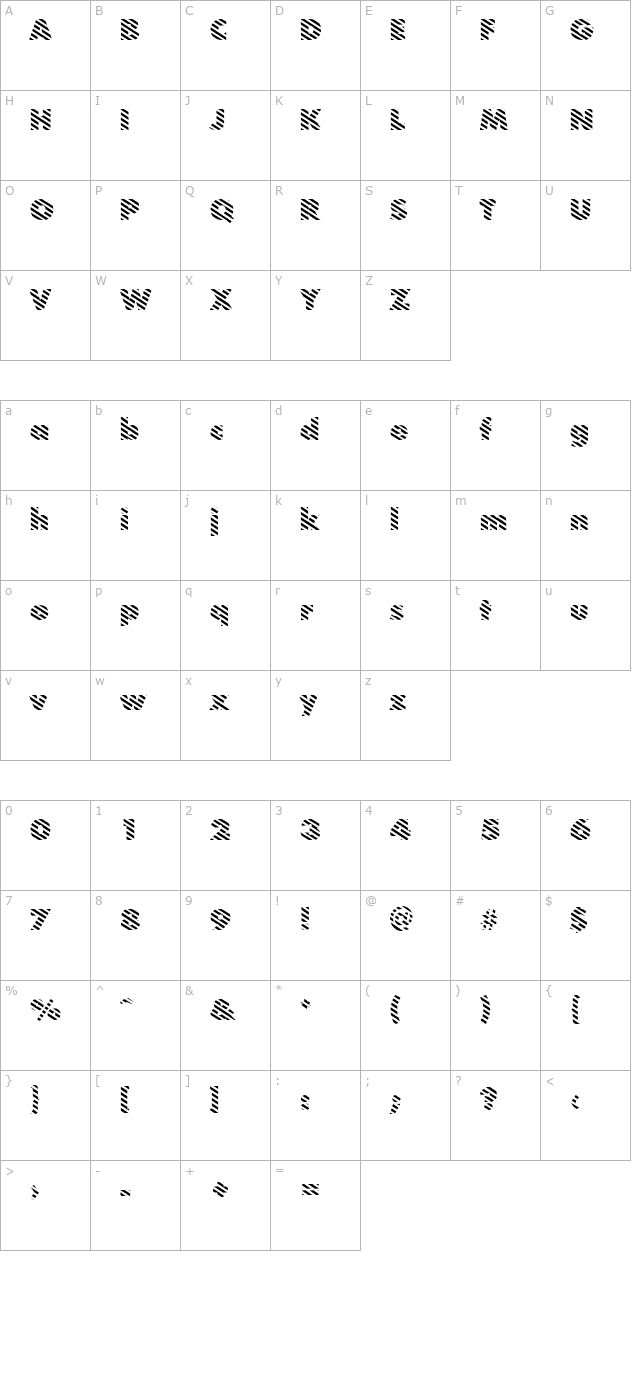 barberpole character map