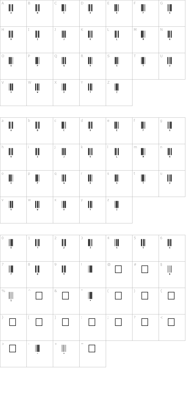 barcode3-9al character map