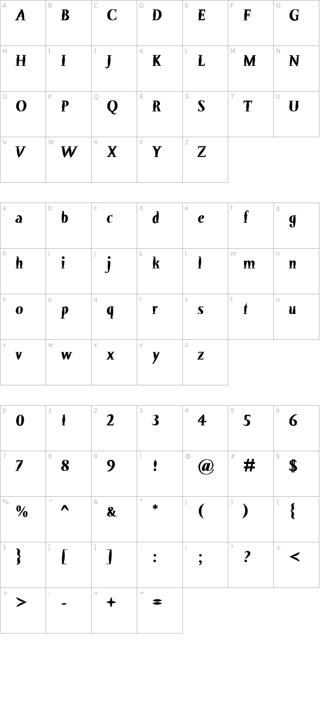 barracuda-bold-pdf character map