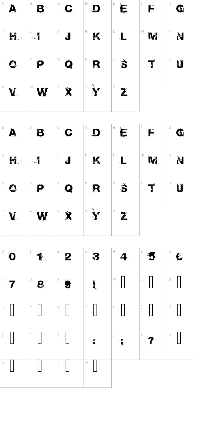 Base 02 character map