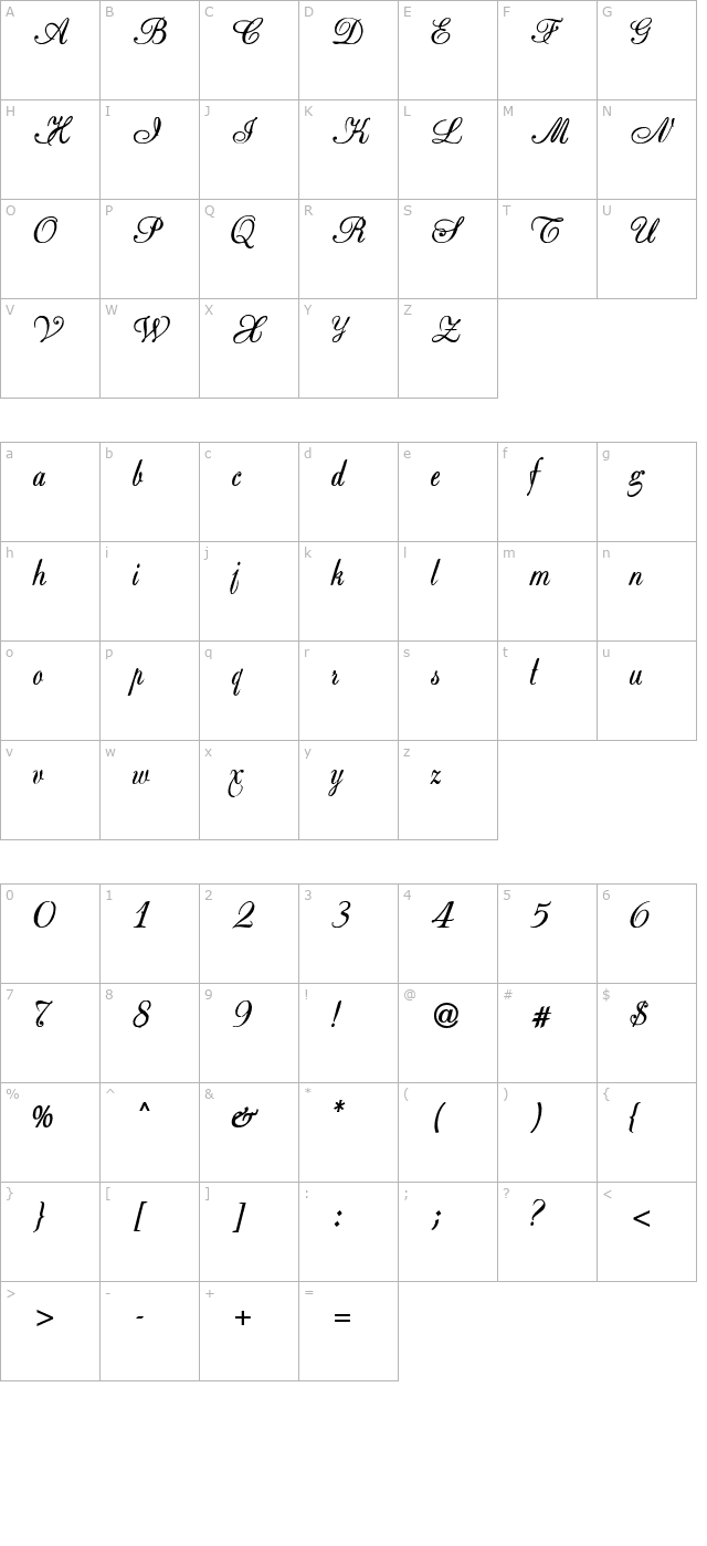 basic-class-a-sp-bold character map