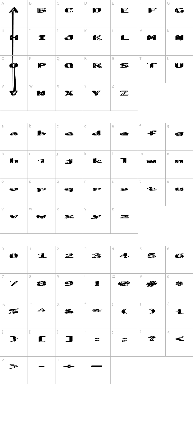 Basic Complexity Hazed character map