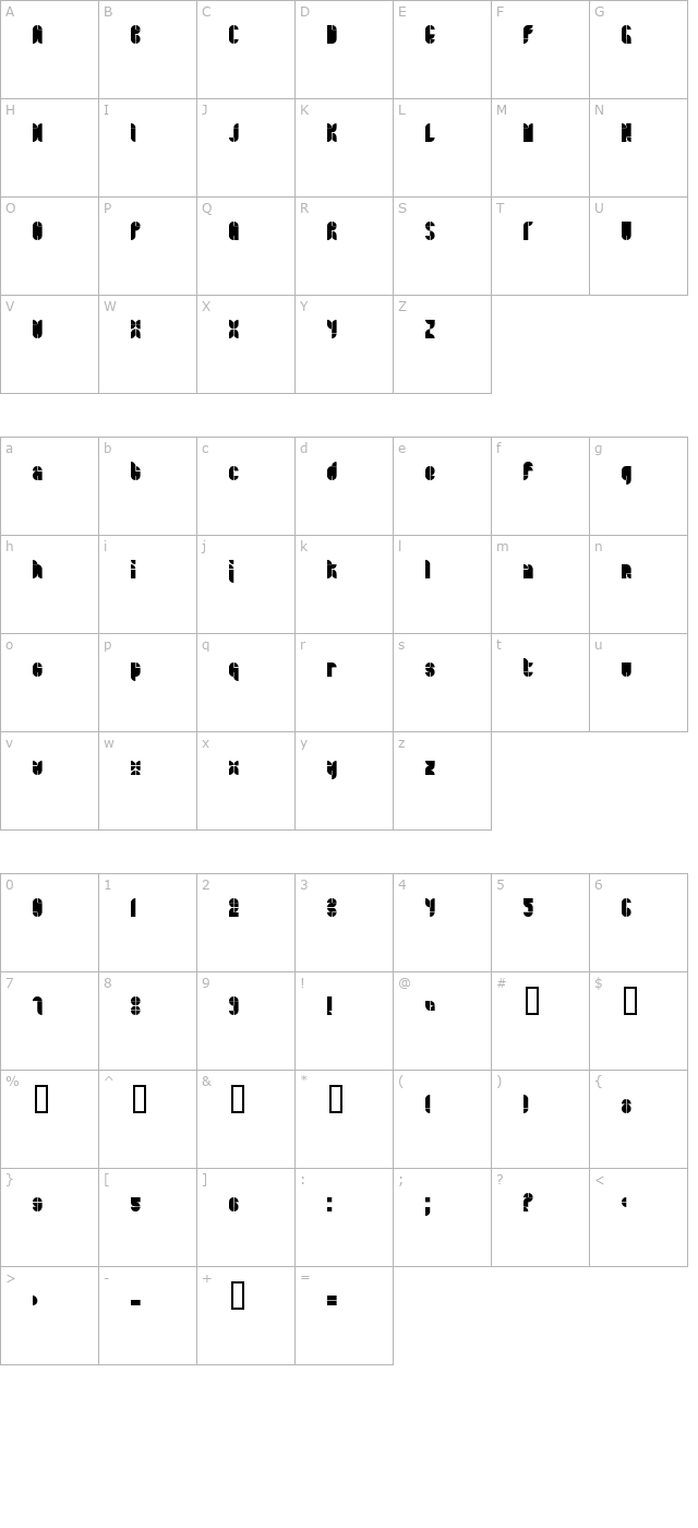 bath-black character map