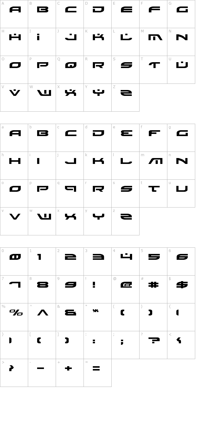 Battlefield Expanded character map