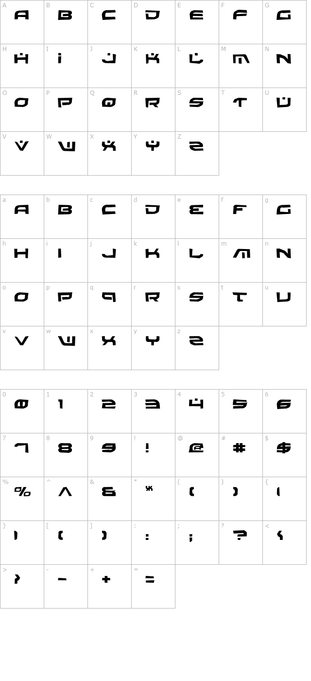 Battlefield Rock character map