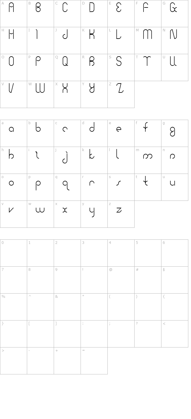 bauhaus-two character map