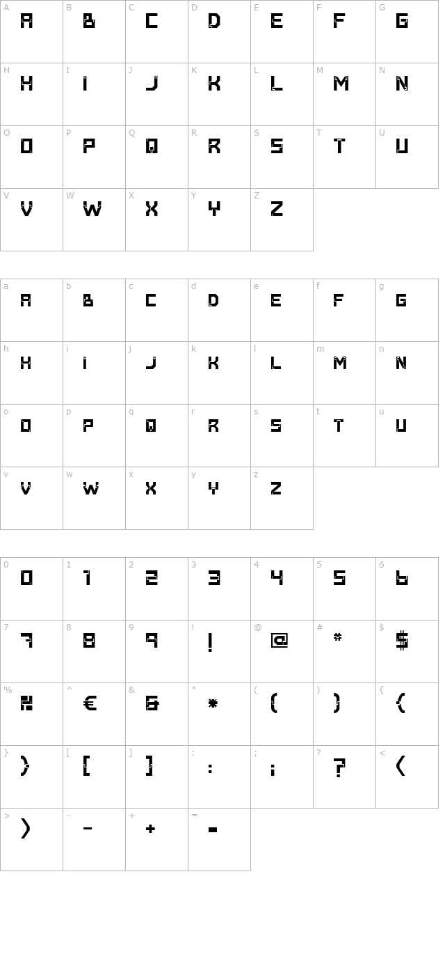 baumarkt-bold character map