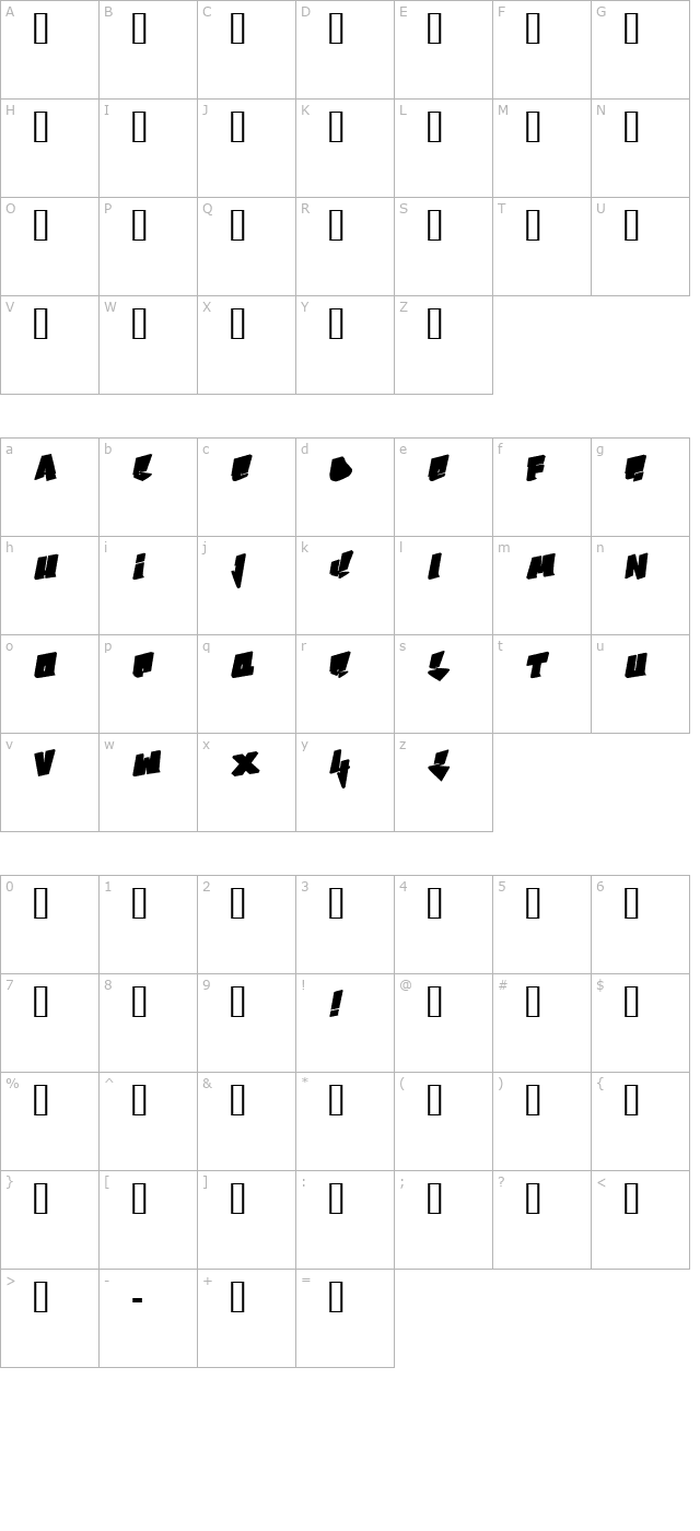 bboy character map