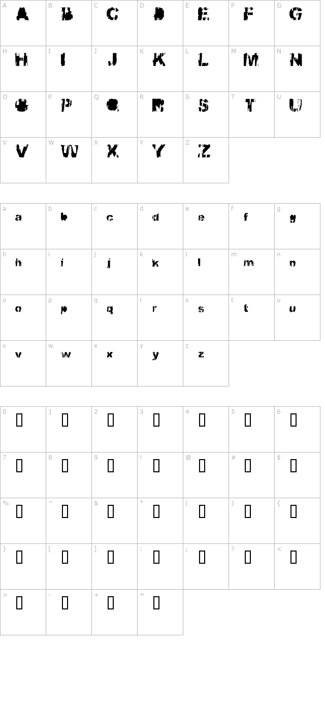 bbqcow-moo character map