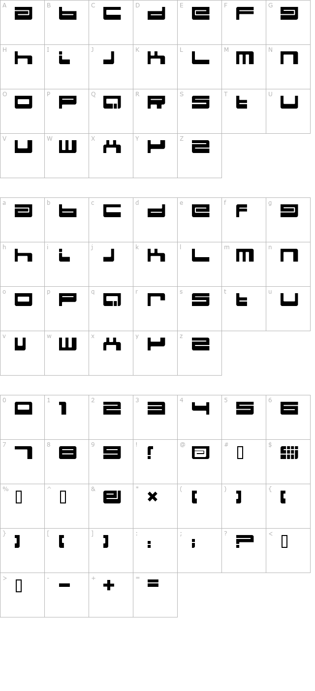 BDEject character map