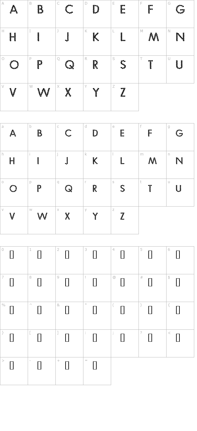 Be My Valentine character map