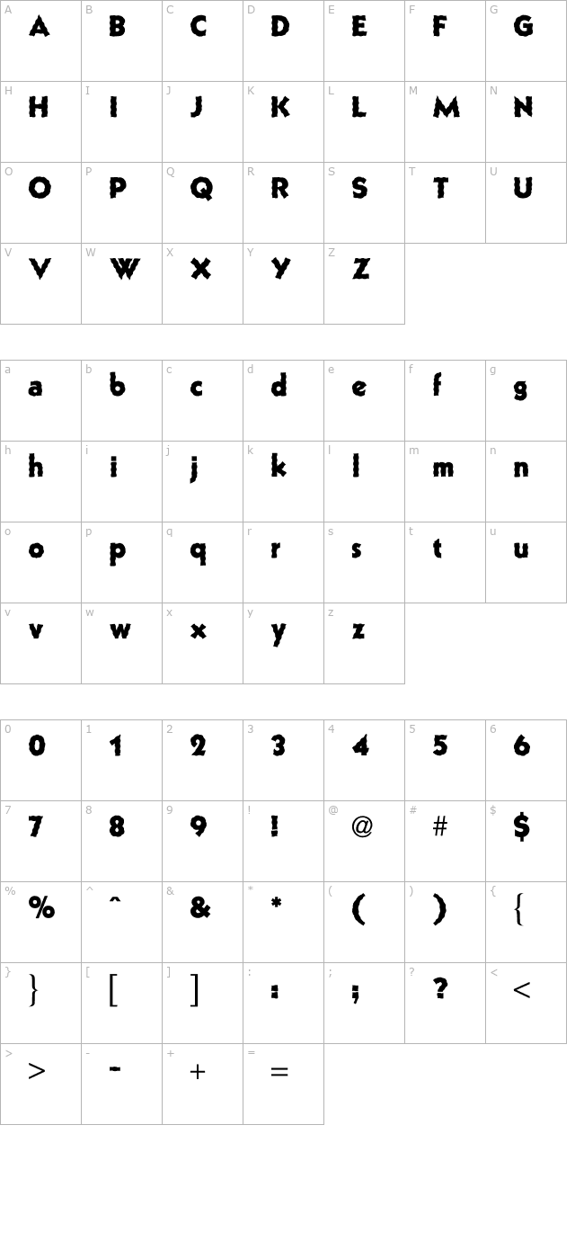 Beach Wave character map